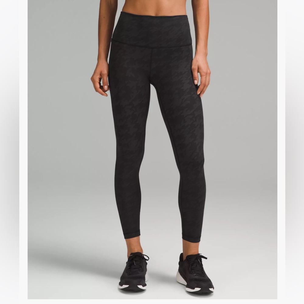 Lululemon Wunder Train Leggings Size 4 HOUNDSTOOTH HAZE